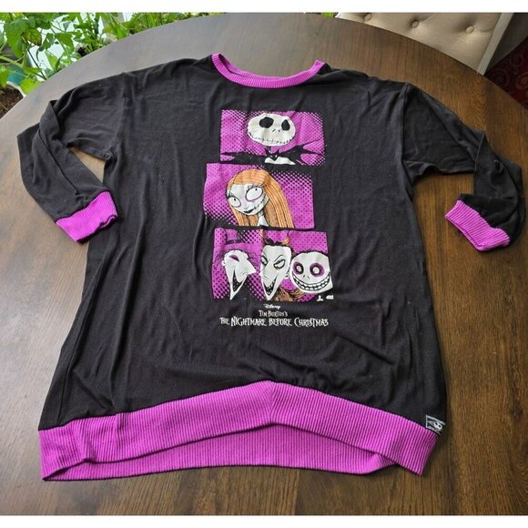 Tim Burton's The Nightmare Before Christmas Shirt Women Medium Jack And Sally - Picture 1 of 14